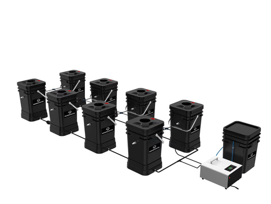 Eight Bucket RDWC ProControl 20L with Integrated Controller, Timer and Fog Control