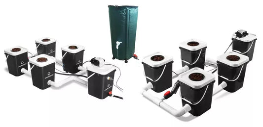 Deep Water Hydroponics Four 20 Litre Buckets RDWC System with 100L Reservoir Bundle