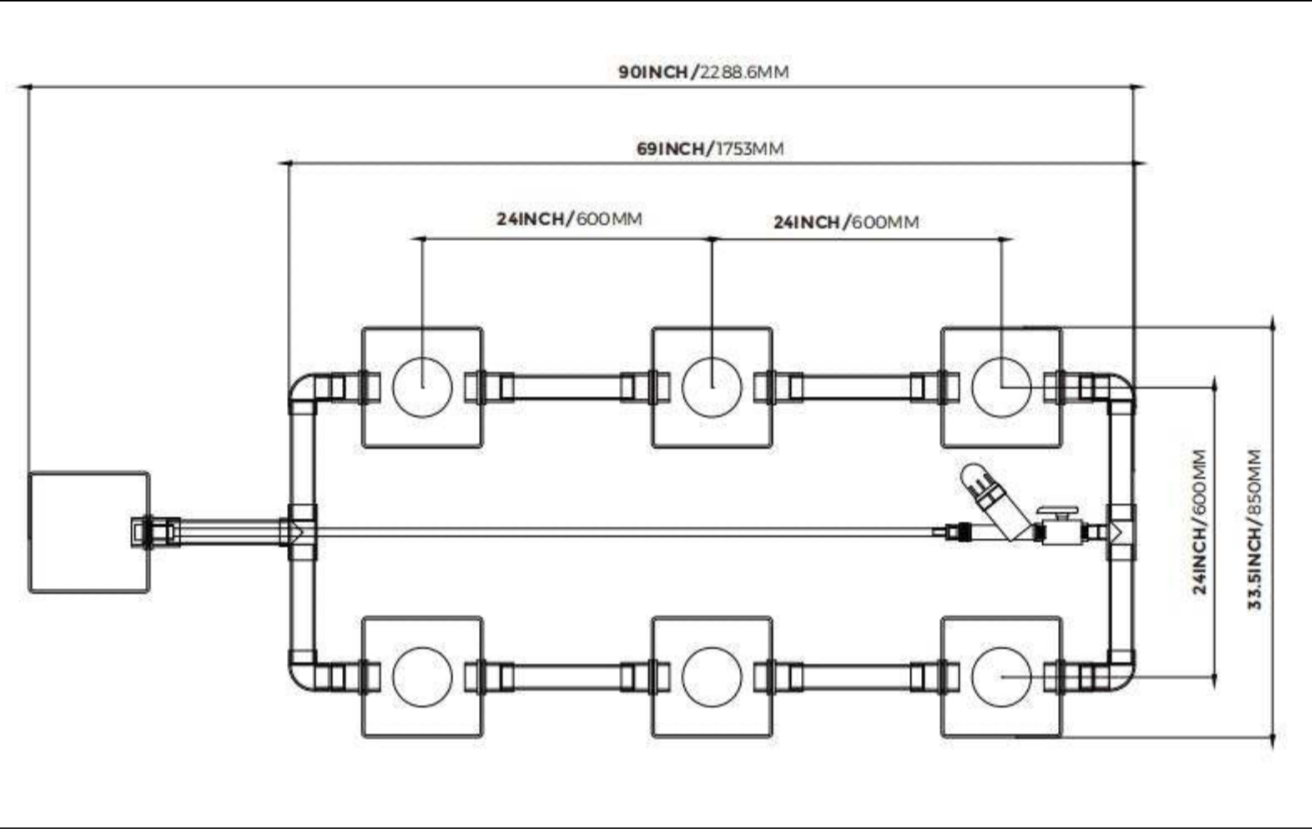 Six RDWC Bucket System 20 Litre