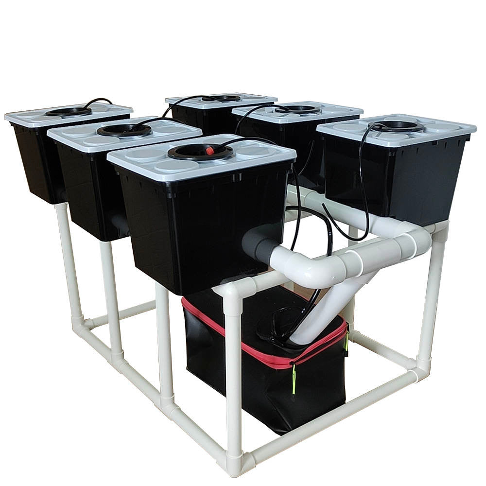 Six 10Litre Hydroponic System  - 10 Litre - With Pump, Timer and Reservoir