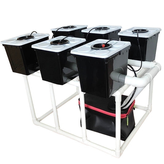 Six 10Litre Hydroponic System  - 10 Litre - With Pump, Timer and Reservoir