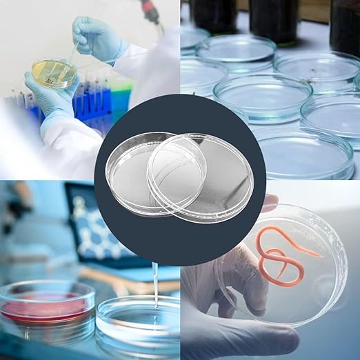 Sterilized Petri Dishes: 60mm, Pack of 20 - Ideal for School Labs, Mycology Research, and Detailed Bug & Microorganism Investigation