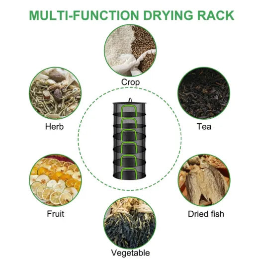6 Layer U-Shape Drying Rack with 6.5 Inch Precision Trimming Shears for Harvest Processing