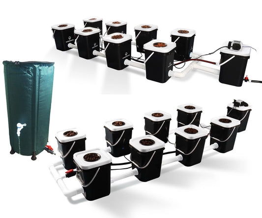 Deep Water Hydroponics Eight 20L Bucket RDWC System with 100L Reservoir Bundle
